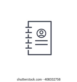 contact book icon. Notepad 