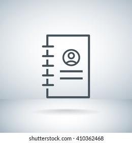 contact book icon. Notepad 