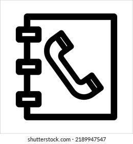 contact book icon on white background