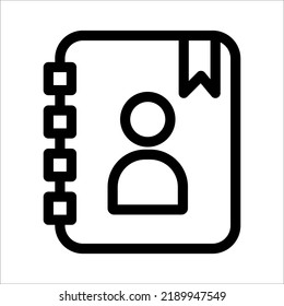 contact book icon on white background