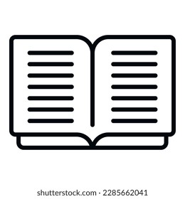 Contact book icon outline vector. Web interface. Software app
