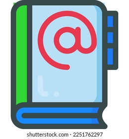 Icono del libro de contactos. Icono perfecto de píxeles adecuado para cualquier diseño