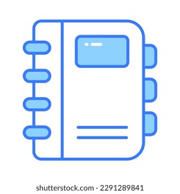 contact book icon represents a digital address book or directory used for storing and organizing contact information, an amazing design