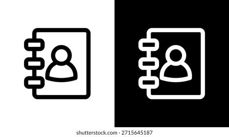 Contact Book With Icon Set Design
