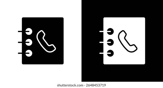 Contact book icon symbol collection. Flat vector stock illustration.