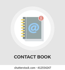 Contact book icon vector. Flat icon isolated on the white background. Editable EPS file. Vector illustration.