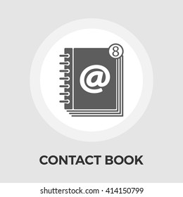 Contact book icon vector. Flat icon isolated on the white background. Editable EPS file. Vector illustration.