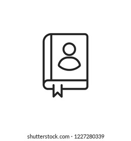 Contact book icon, Vector illustration