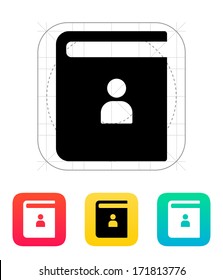 Contact book icon. Vector illustration.