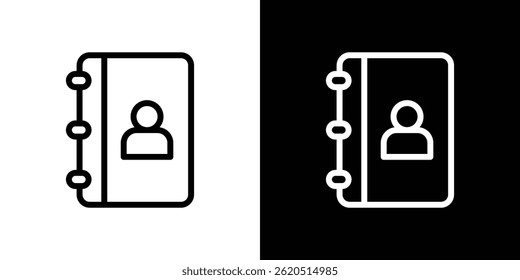 Contact book icon vector, illustration logo template in trendy style