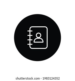 Contact book icon vector. Contact sign