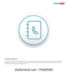 Contact book icon White Background icon template