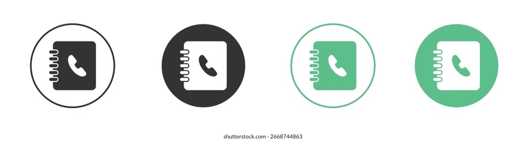 Contact book icon for your website or app. eps10