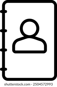 contact book line icon illustration vector