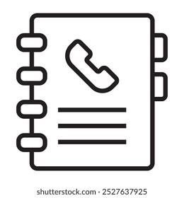 contact book line icon. vector illustration.