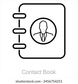 Contact Book and list icon concept