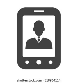 libro de contactos, icono de llamada móvil