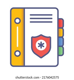 contact book Modern concepts design, vector illustration