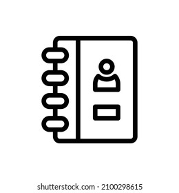Contact Book Outline Icon. Contact Book Icon