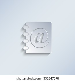contact book - paper vector icon