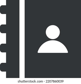 Contact book pixel perfect linear icon. Personal diary. Business organizer with bookmarks, Phone Book Icon.