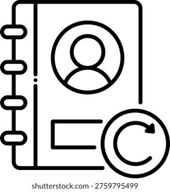 Contact Book with Profile and Refresh Icon