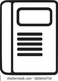 Icono de fila del libro de contactos. marca de estilo lineal para conceptos móviles y diseño web. Icono de vector de contorno de la libreta de teléfonos. Símbolo, ilustración del logotipo. Gráficos vectoriales perfectos para píxeles