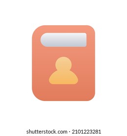 Contact book vector Flat Icon Design Symbol on White background EPS 10 File