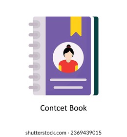 contact Book vector Flat Icon Design illustration. Symbol on White background EPS 10 File