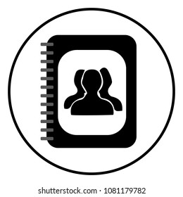 contact book vector icon