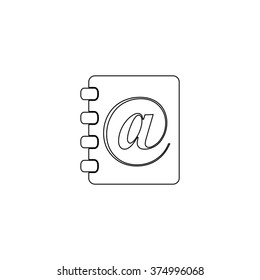 contact book  - vector icon