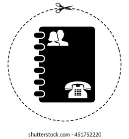 contact book vector icon