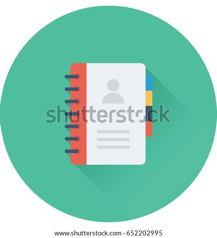 Contact Book Vector Icon 