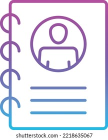 Contact Book vector icon. Can be used for printing, mobile and web applications.