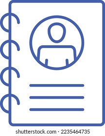 Contact Book vector icon. Can be used for printing, mobile and web applications.