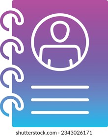 Contact Book vector icon. Can be used for printing, mobile and web applications.