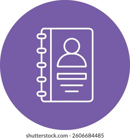 Contact Book vector icon. Can be used for printing, mobile and web applications.