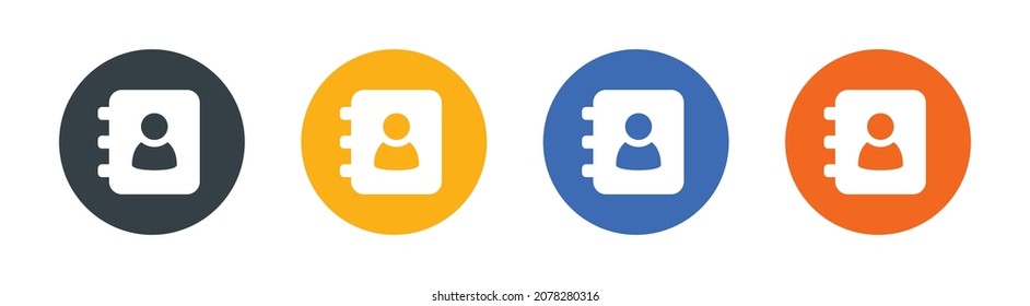Ilustración del icono del vector del libro de contactos