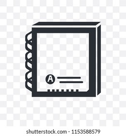 Contact Book vector icon isolated on transparent background, Contact Book logo concept
