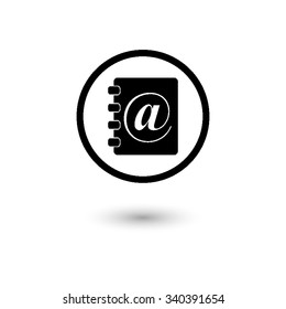 contact book - vector icon with shadow