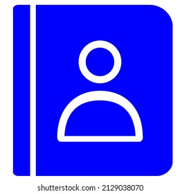 contact book vector icon sign symbol. isolated graphic illustration