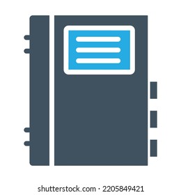 Contact Book Vector Icon which is suitable for commercial work and easily modify or edit it

