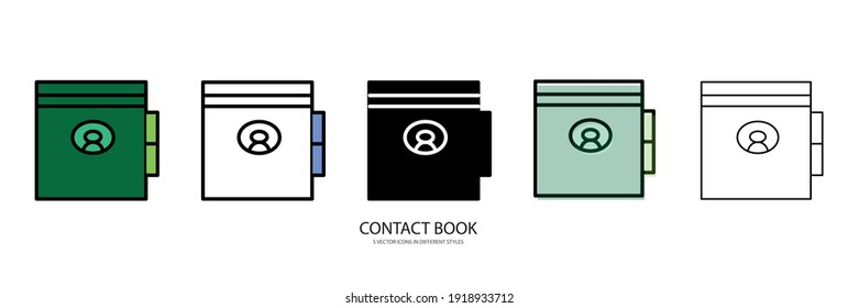 contact book vector type icon