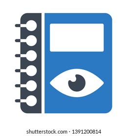 contact book view glyph double color icon 