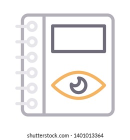 contact book view vector color line icon