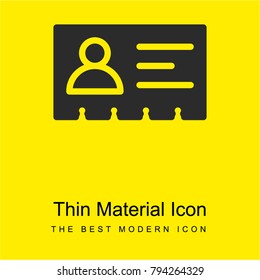 Contact bright yellow material minimal icon or logo design