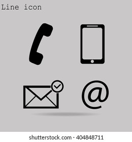 Contact Buttons Set Email Envelope Phone Stock Vector (Royalty Free ...