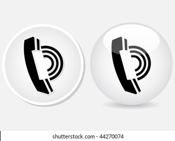 contact buttons vector illustration