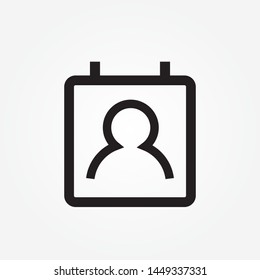 contact calendar  outline single icon design