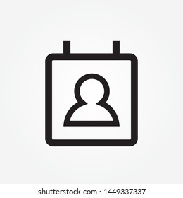 contact calendar single icon design